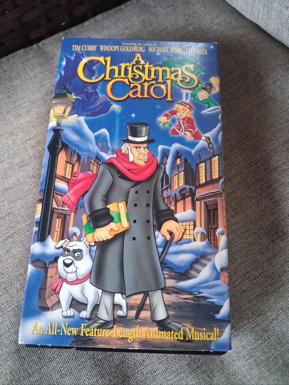 Vintage 90s 20th Century Fox A Christmas Carol Animated Movie VHS Tape Tim Curry